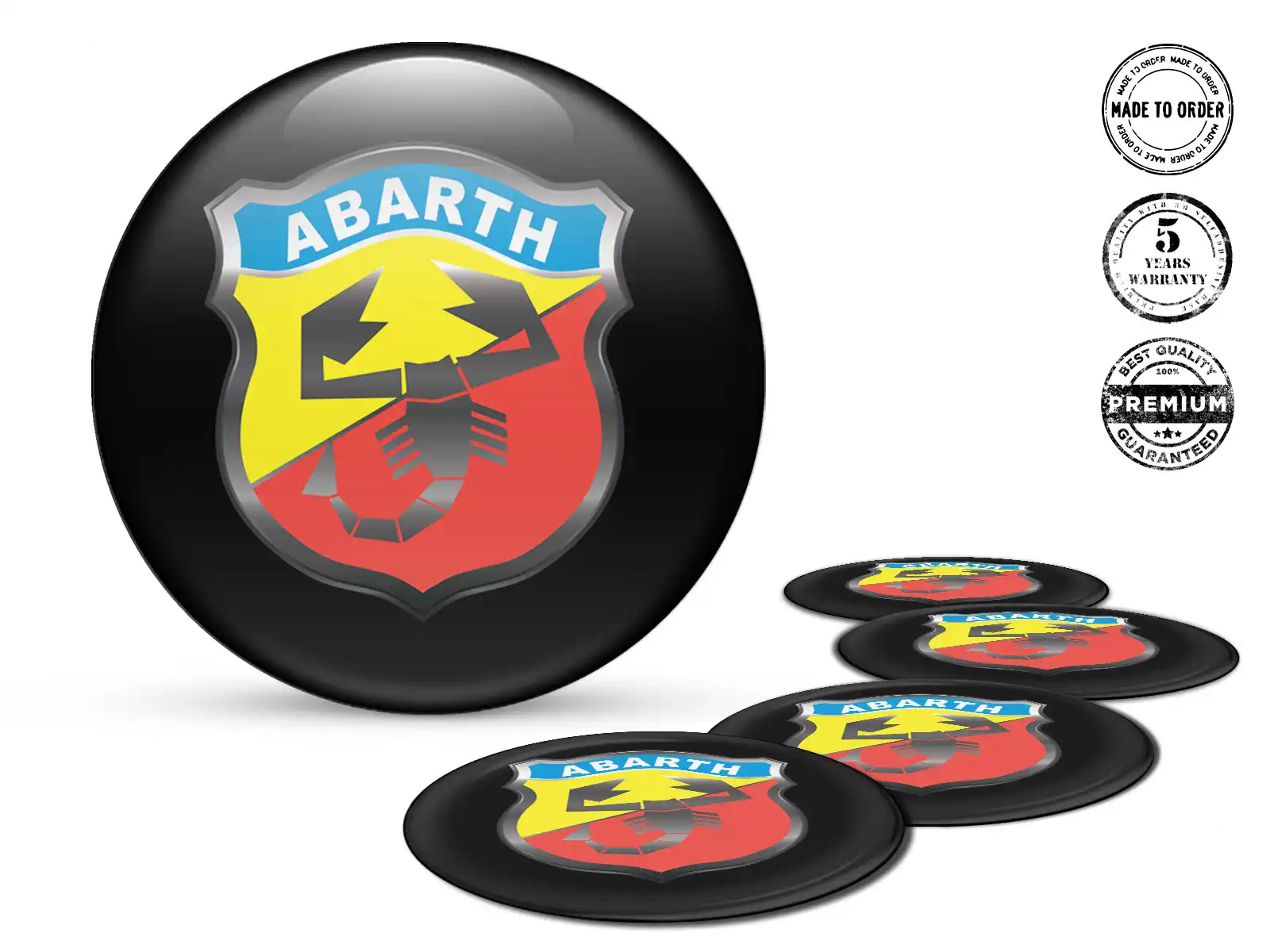 Fiat Abarth Édition Décalques Roue Autocollants Silicone Racing